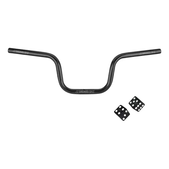 Guidão Para Bicicleta Tipo Moto Cg Titan Bike Alto Retrô Cor Preto