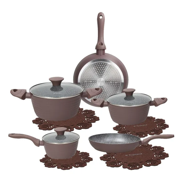 Juego De Ollas 8 Piezas Tognana Cacao