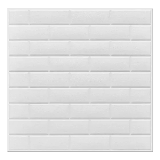 Placas 3d Autoadhesiva Ladrillo Liso London Pack X36 Color Blanco