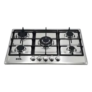 Cooktop A GĂĄs 05 Bocas Eos Ecg05 Inox Cor Prateado Cooktop A GĂĄs 05 Bocas Eos Ecg05 Inox Cor Prateado