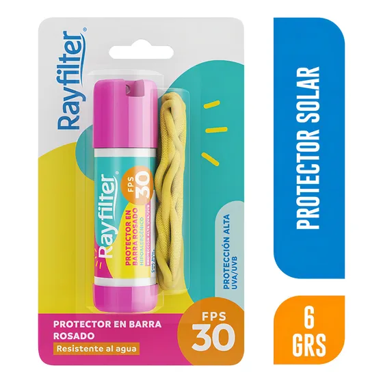 Bloqueador Protector Solar Rosado Resistente Al Agua 30fps