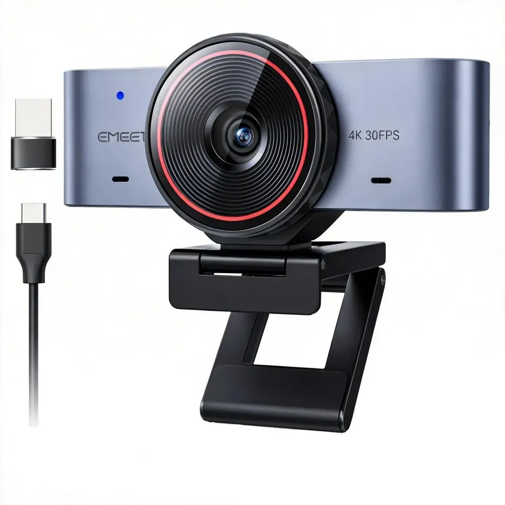 EMEET C960 Ultra 4K 30Fps Webcam 1080P 60FPS Camera Para PC Videoconferência Streaming Profissional Con Microfone Caixa Totalmente Metálica