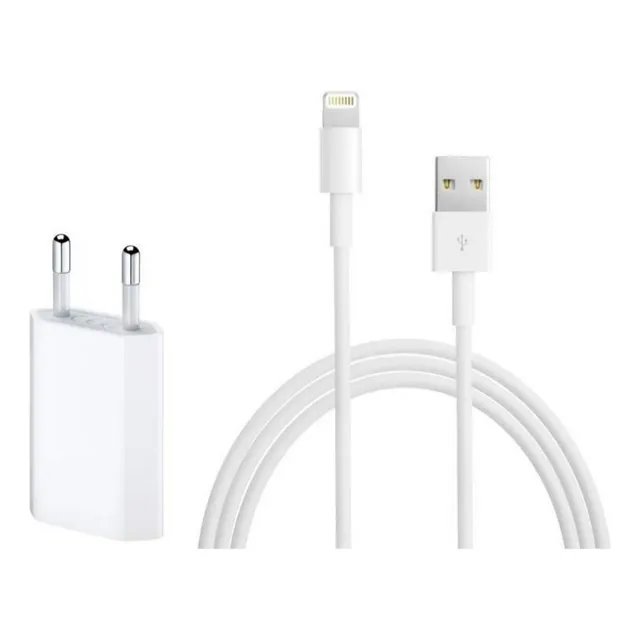 Cargador 5w Original Para iPhone 5 6 7 Se 8 X Xs Xr + Cable