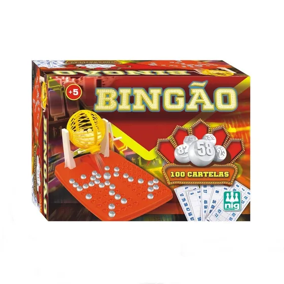 Bingo 100 Cartelas C/ Globo - Nig Brinquedos