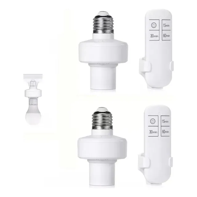 Soquet Inteligente Para Foco 2pcs Con Control Remoto E26/e27 Color Blanco