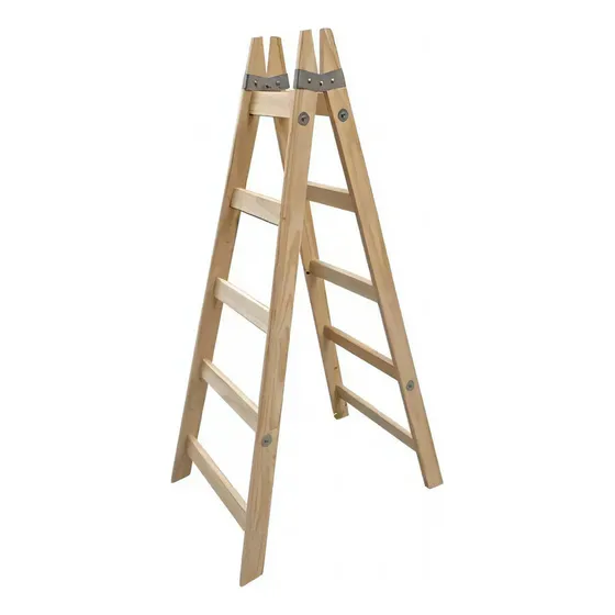 Escalera Pintor Reforzada 5 Escalones Pintumm Color Madera