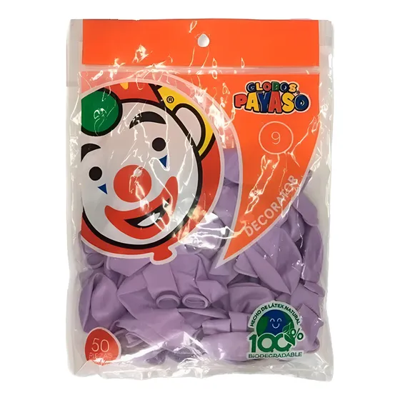 Bolsa Globo Latex Lila Lavanda 50 Pz Fiesta Evento Decoracio