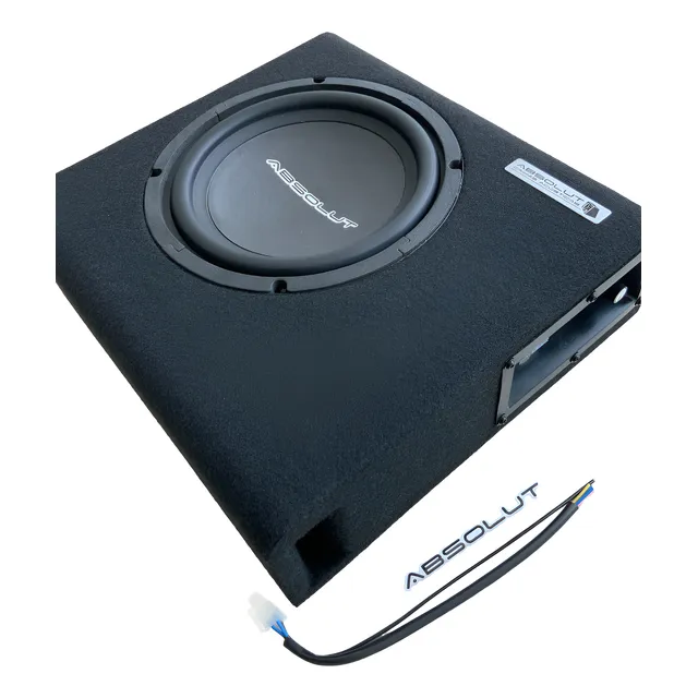 Caixa Som Amplificada Carro Mini Slim Sub 8 Pol Absolut