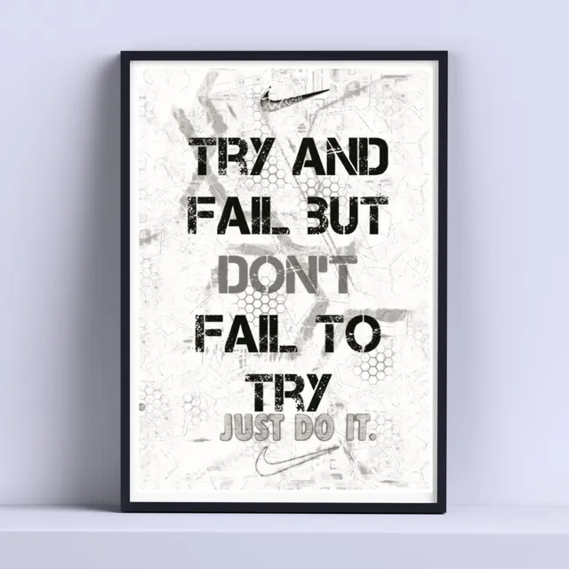 Cuadro Nike Retro Just Do It Deco 30x40cm Listo P Colgar