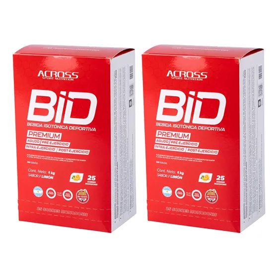 Pack X2 Bid Monodosis Suplemento Isotónica 1kg 25 Sobres