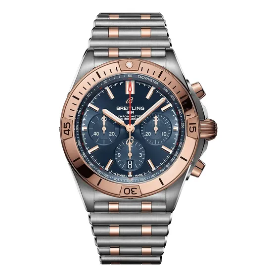 Reloj Centenario Centenario Cronómetro B01 Acero Y 18k Oro R Azul Azul (Reacondicionado)