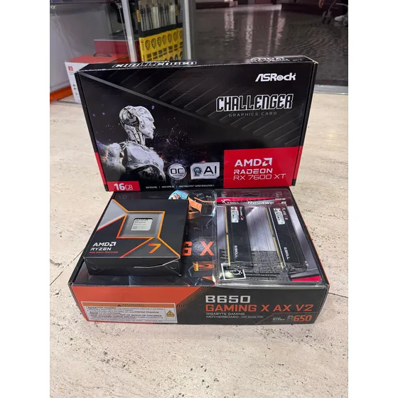 Combo Computadora Gamer Amd Ryzen 7 9700x  48gb Ram Gpu 16gb