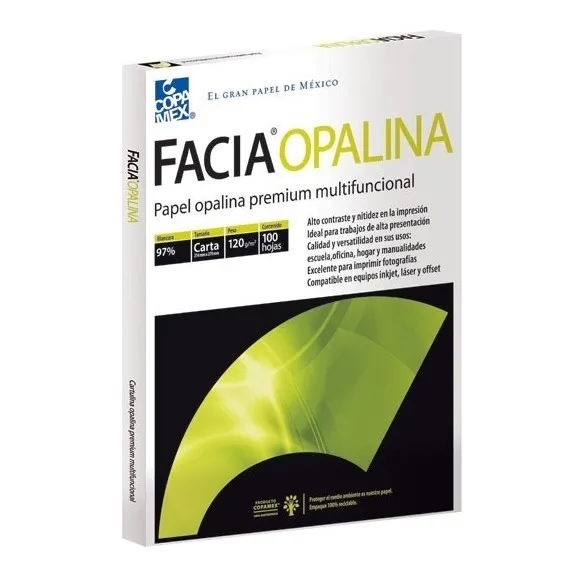 Opalina Tamaño Carta 20 Paquetes De 100 Hojas 120gr