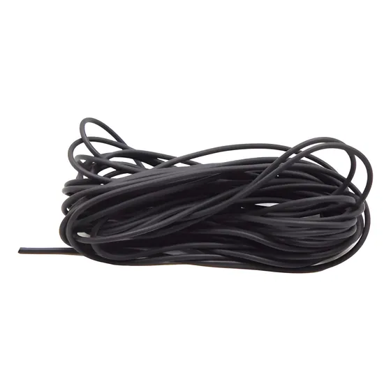Caucho X Metro  2mm Color Negro 10mtr