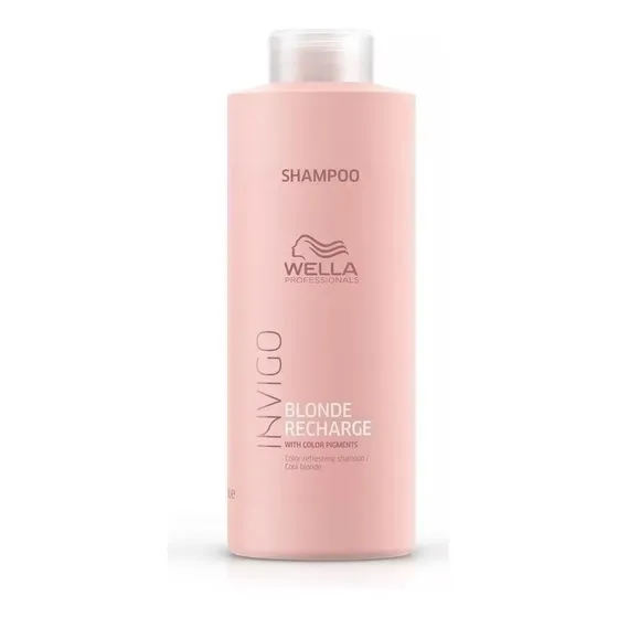 Shampoo Wella Invigo Blonde Recharge en botella de 1L por 1 unidad