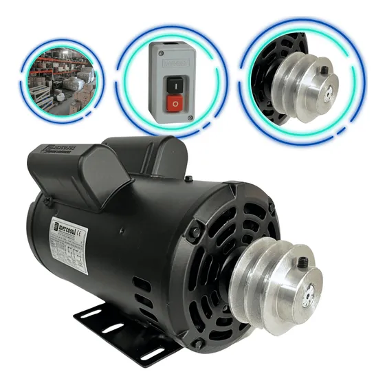Motor Elétrico Monofásico 3cv Alta Rotação C/polia E Chave