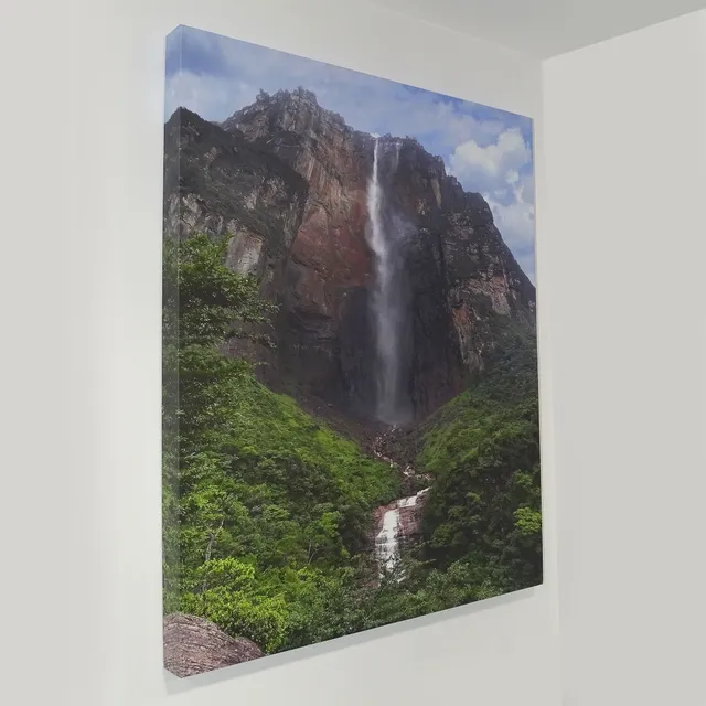 Cuadro Lienzo Salto Angel Medidas 90 X 120 Cm Foto Canvas