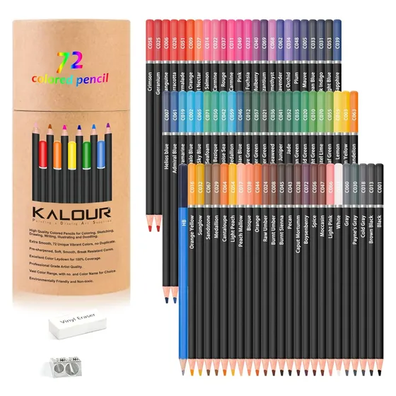 Juego De Lapices De Colores 72pzs Arte Dibujo Profesional