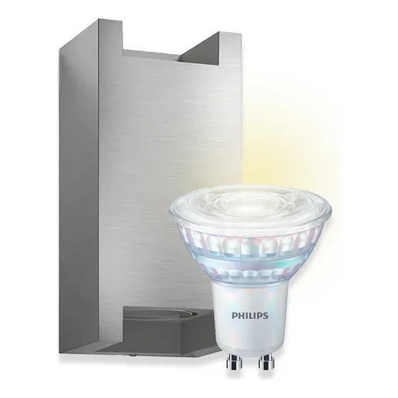 Apliqué Pared «trowel» Gris 5 W Gu10 Incluye Ampolleta