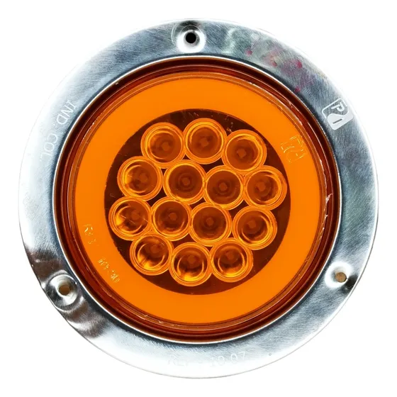 Stop Redondo Led De 4'' Ftimport Ojo De Angel Color Amarillo