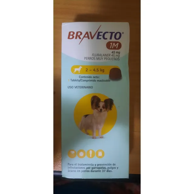 Bravecto De 2 A 4.5 Kg Protección 1m (37 Dias)