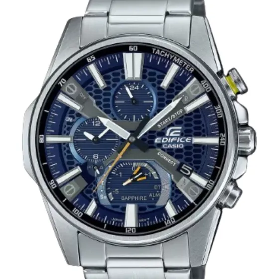 Reloj Hombre Casio Edifice Eqb-1200d-2adr Plateado Plateado Negro