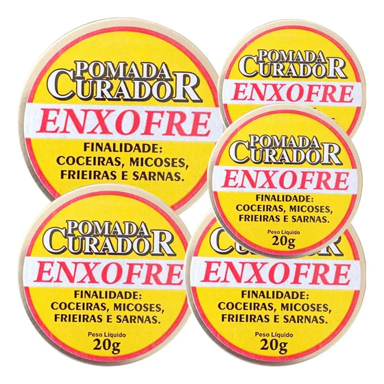 Solução Prática: Kit Com 5 Pomadas De Enxofre