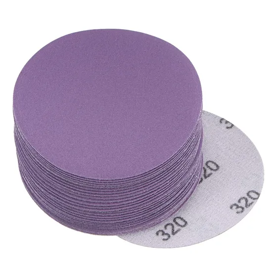 Discos De Lija Morados 762 Cm Grano 320 Para Madera Y Metal