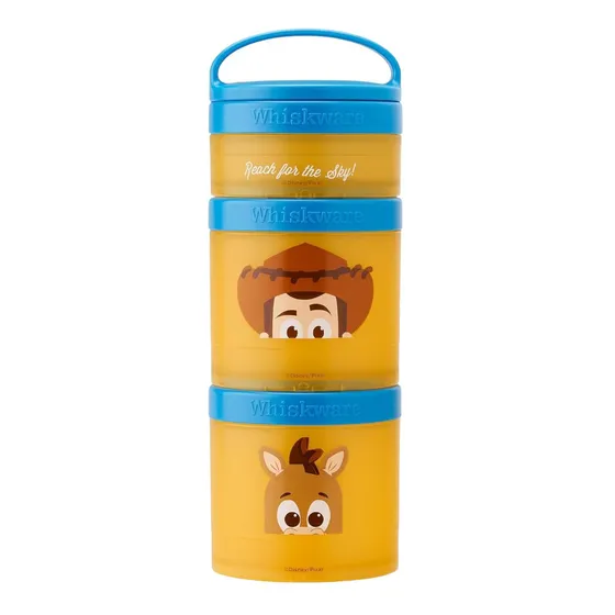 Porta Snacks Apilables Para Niños 3 Tazas Pixar Y Disney