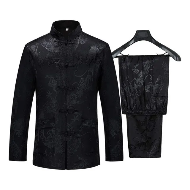 E Terno Para Camisa Manga Comprida Tradicional Chinês