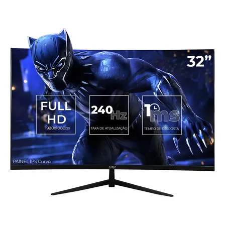 Monitor Gamer Curvo 32 Polegadas Fhd Vesa Hdmi 110/220v Aitek Delta-M3215ac