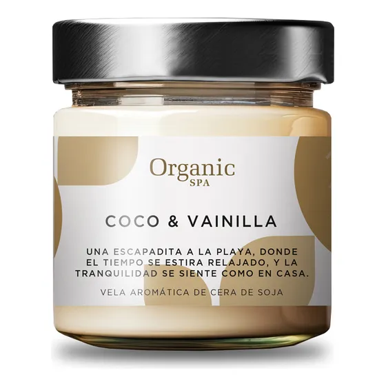 Vela Aromática Joy Coco Vainilla Organic Spa