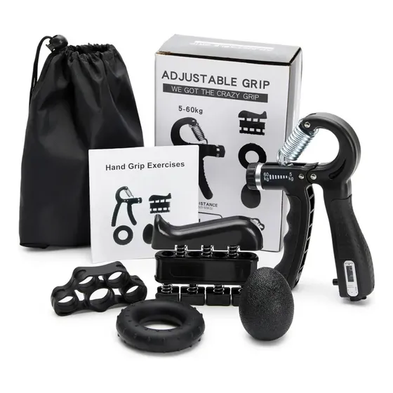 Kit Agarre Hand Grip Antebrazo Fuerza Ejercitador Gimnasio