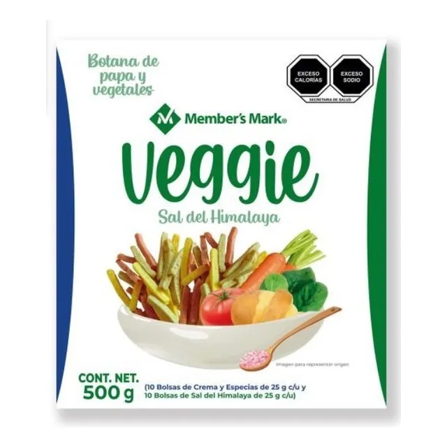 Botanas Veggie Surtido Sal Del Himalaya, 20pzas De 25g C/u