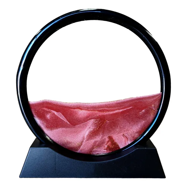 Ampulheta Areia Movediça 3d Duna 18cm Sandscape Decoração