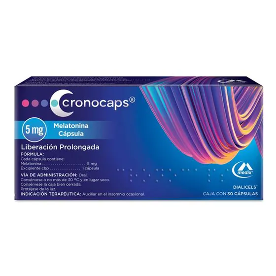 Cronocaps Cápsulas De Liberación Prolongada 5 Mg, 30 Cápsulas