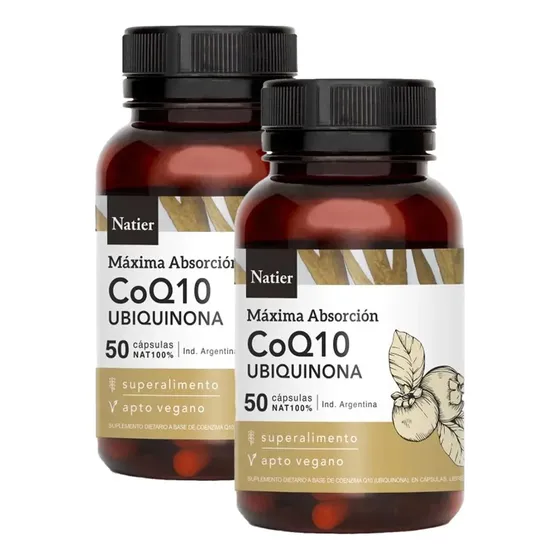 Pack 2 Natier Coenzima Q10 Cápsulas Antioxidante Potente