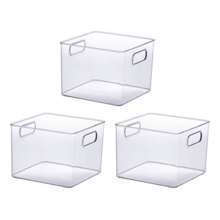 Organizador Geladeira Cozinha Acrílico 20x20x15 Cm Kit 3 Un Cor Transparente Organizador Geladeira Cozinha Acrílico 20x20x15 Cm Kit 3 Un Cor Transparente