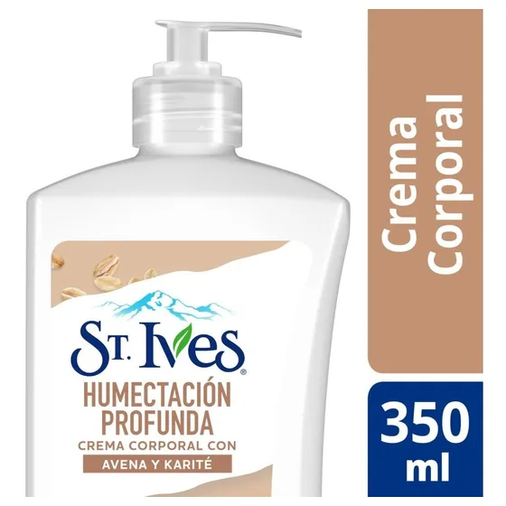 Crema para cuerpo St. Ives Avena y karité en dosificador 350mL
