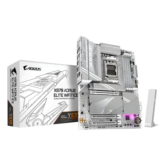 Motherboard X870 A Elite Wifi7 Ice Gigabyte Am5 Ddr5 Color Blanco