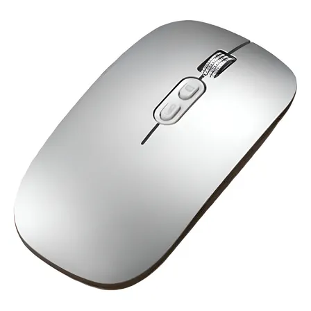 Mouse Inalambrico Bluetoo Para Mac iPad Windows Recargable - Plata