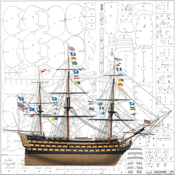 Navío Británico Hms Victory Planos - (retirar X Domicilio )