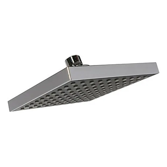 Regadera Plato Cuadrado Con Sistema Antisarro De A Rugo 44gs Acabado Cromado Color Plateado