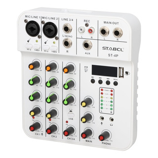 Mini Mezclador De Audio De 4 Canales, Consola De Mezclas Con Mini Mezclador De Audio De 4 Canales, Consola De Mezclas Con