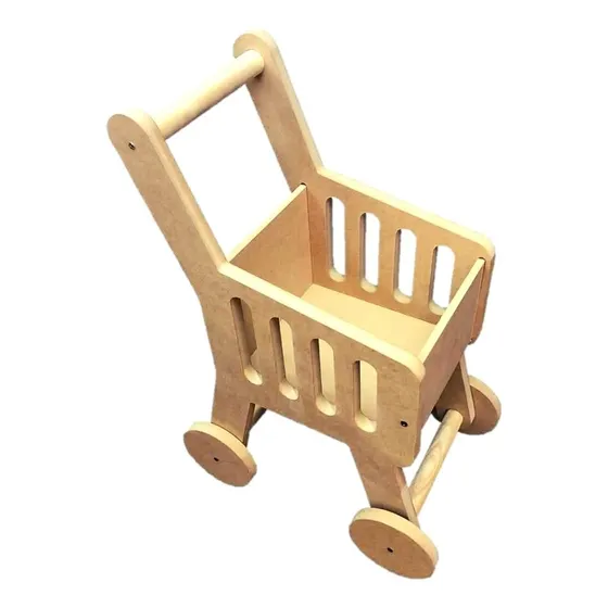 Carrito De Compras De Madera Juguete - Linea Montessori