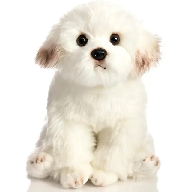Peluche Bichón Frisé Hollyhome 33 Cm Realista Niños