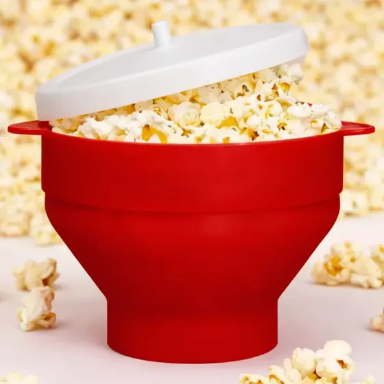 Pipoqueira Silicone Microondas Pipoca Sem Óleo Balde 2.5l