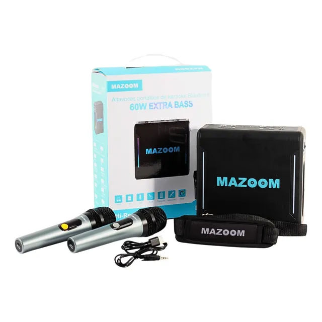 Mazoom E-915 Bocina Profesional Recargable Con Micrófono 60w