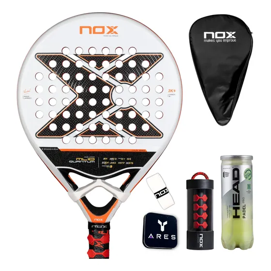 Raquete De Padel Nox Ml10 Quantum Miguel Lamperti +brindes