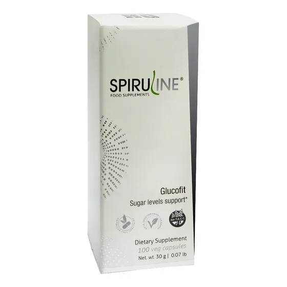 Spirulina Glucofit 100 Caps. Con  Canela + Cúrcuma Hydrogrow Sabor Sin Sabor